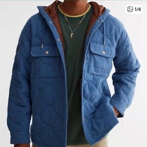 Urban Outfitters BDG Men's Quilted Blue Shirt Jacket Size Large